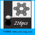 5mm 216pcs silver color magnetic sphere